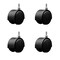 Service Caster 2'' Black Metal Hood Twin Wheel Caster Nylon Wheels 1/4 Thread Stem , 4PK SCC-TS02S50D-NYS-FB-142058-4 - alternate 1